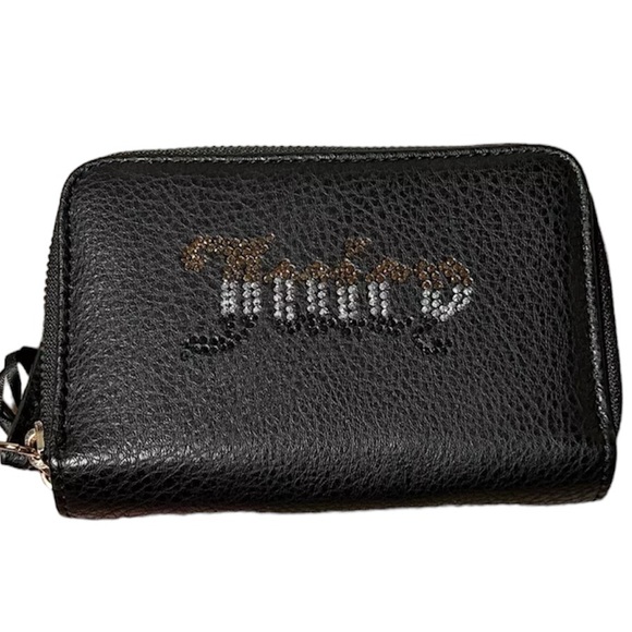 NWT Juicy Couture Breaking The Rules Medium Double Zip Around Wallet - Liquorice - Picture 1 of 6